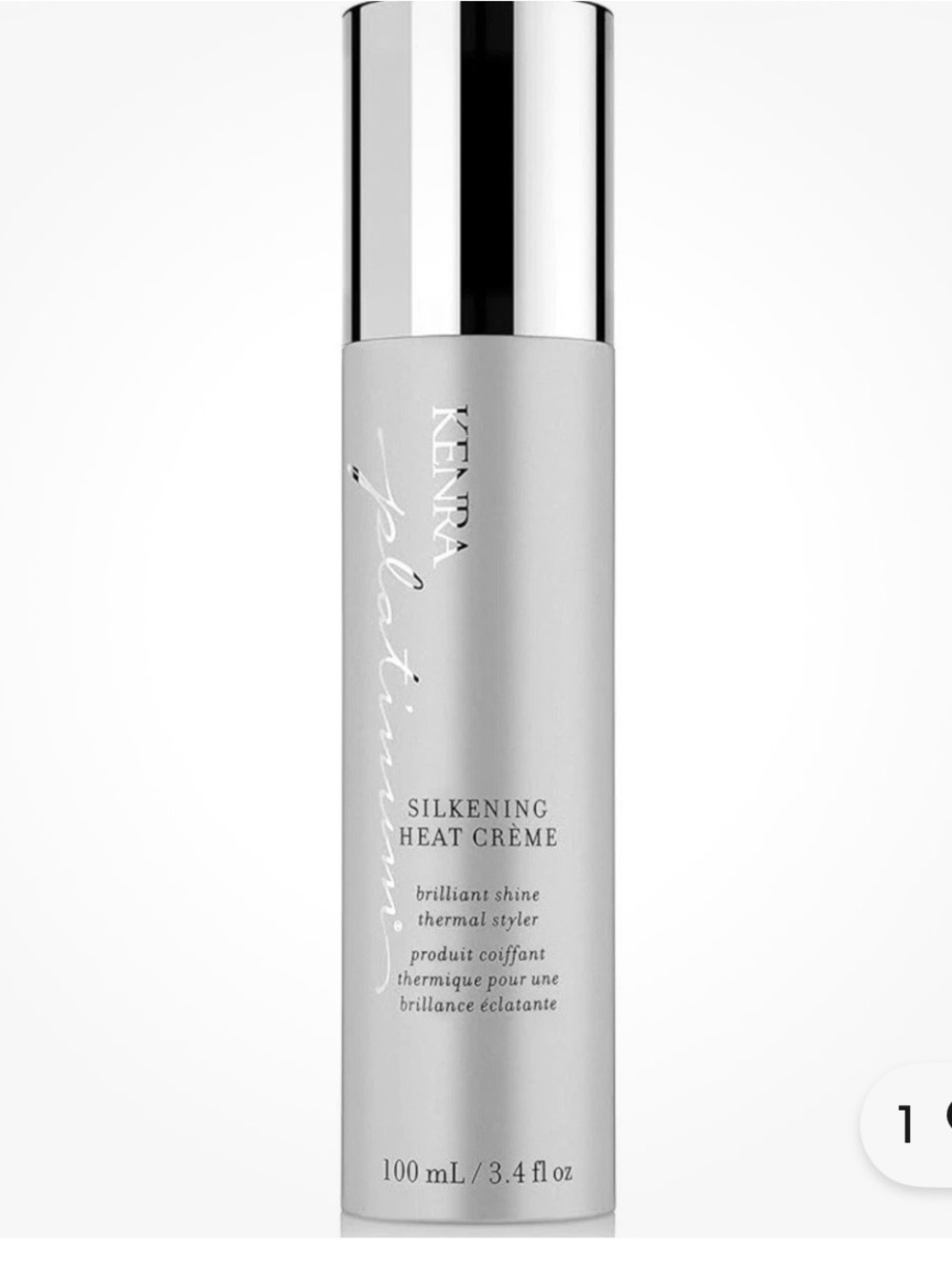 Platinum Silkening Heat Creme by Kenra for Unisex - 3.4 oz Cream
